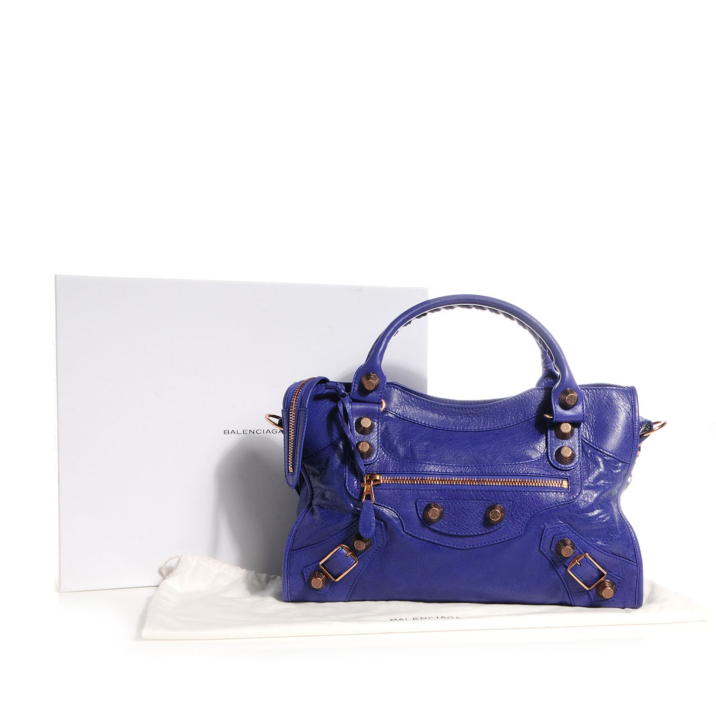 Agneau Giant 21 Rose Gold Hardware City Bleu Lavande