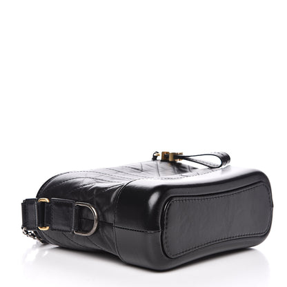 Chanel Aged Calfskin Chevron Quilted Small Gabrielle Hobo Black 4 of 10