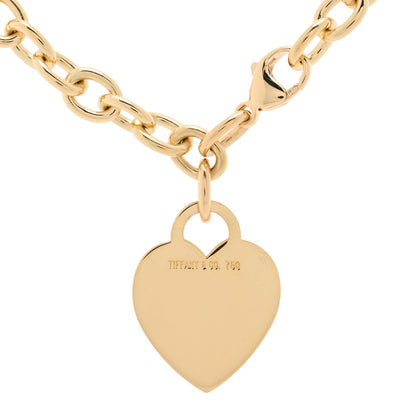 Tiffany 18K Yellow Gold Heart Tag Charm Bracelet 3 of 3