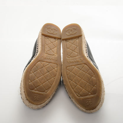 Chanel Lambskin CC Espadrilles 35 Black 5 of 7