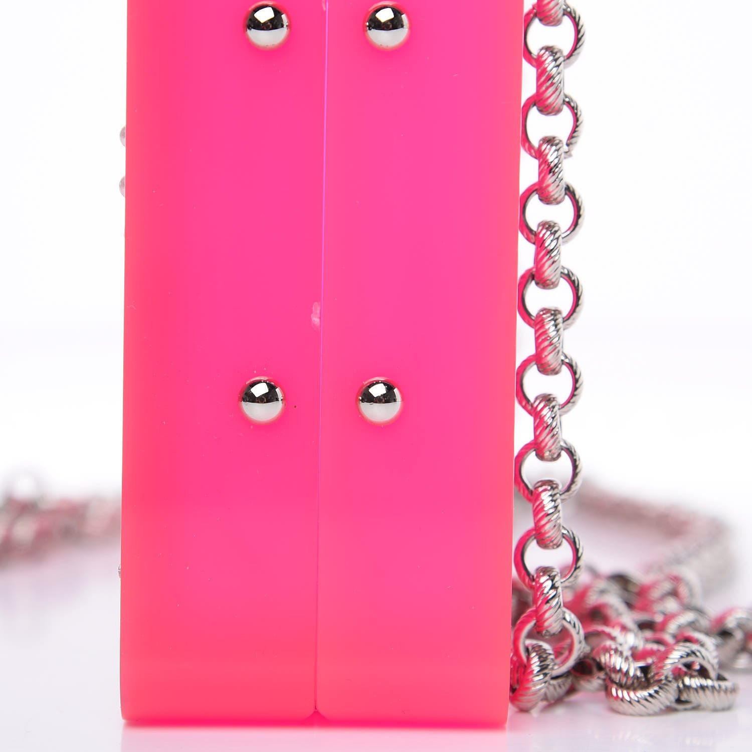 Chanel Plexiglass Strass Motherboard Minaudiere Clutch Pink 445542