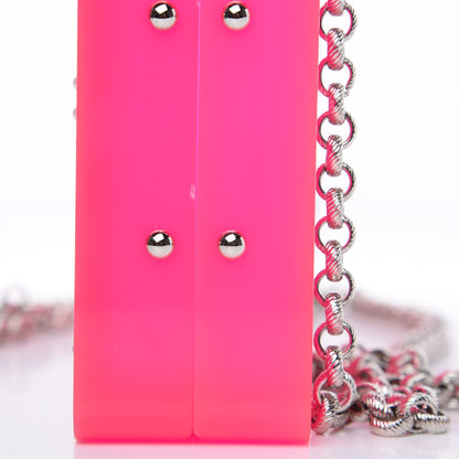 Chanel Plexiglass Strass Motherboard Minaudiere Clutch Pink 10 of 11