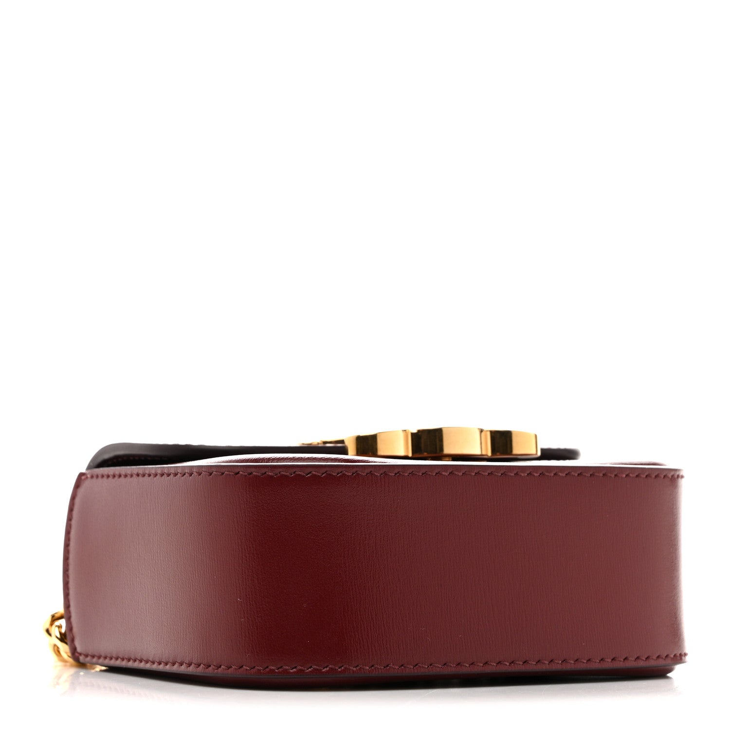 Celine Shiny Calfskin Mini Chain Claude Burgundy 4 of 11