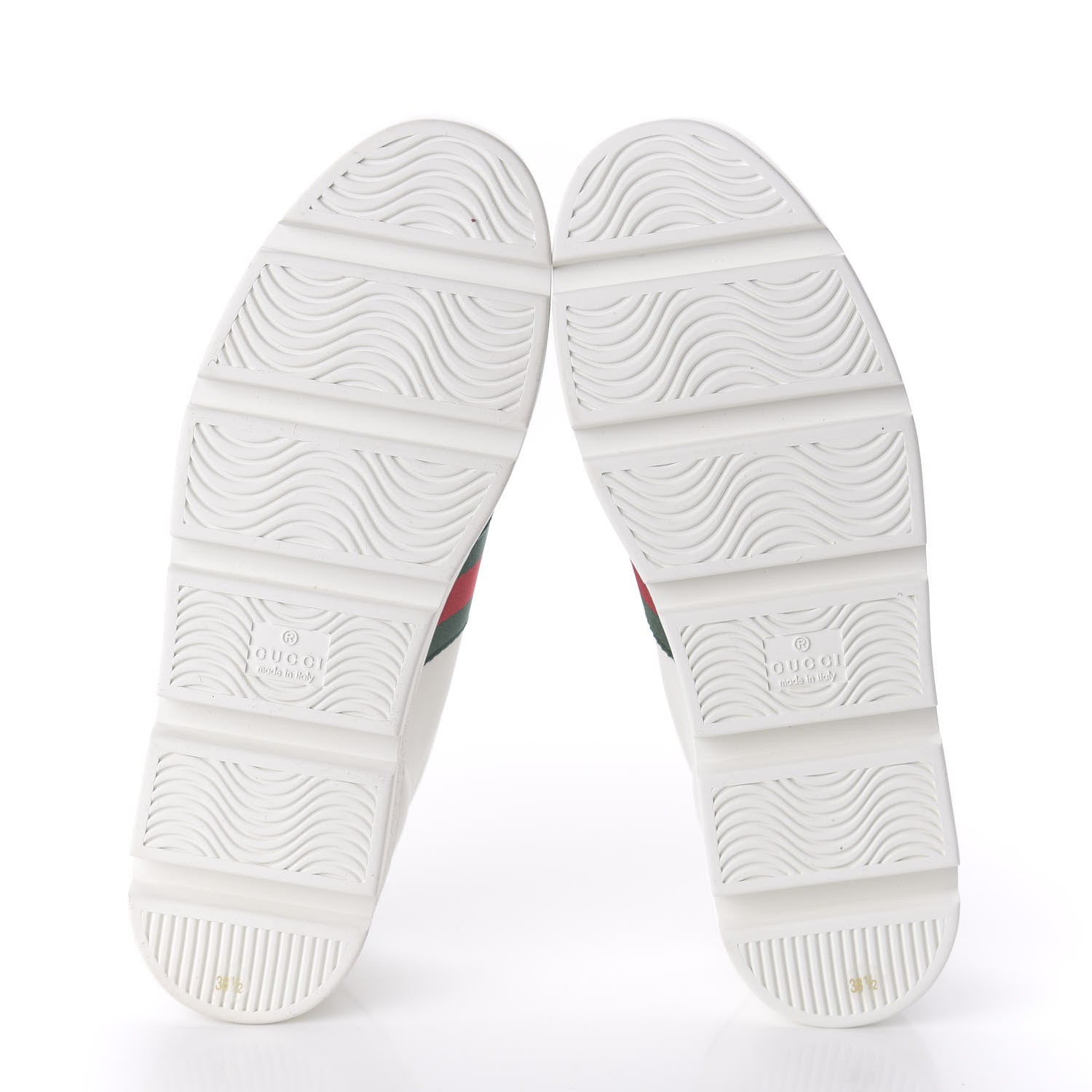 Gucci Calfskin Web Bee Embroidered Womens Ace Platform Sneakers 38.5 White 5 of 9