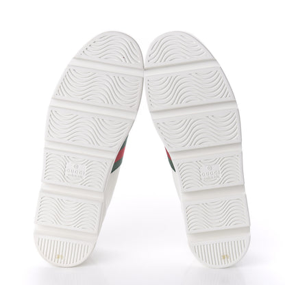 Gucci Calfskin Web Bee Embroidered Womens Ace Platform Sneakers 38.5 White 5 of 9
