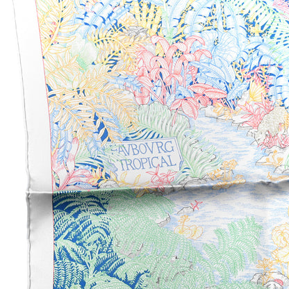 Hermes Silk Faubourg Tropical Scarf 90 Pierre Rose Multicolor 5 of 6