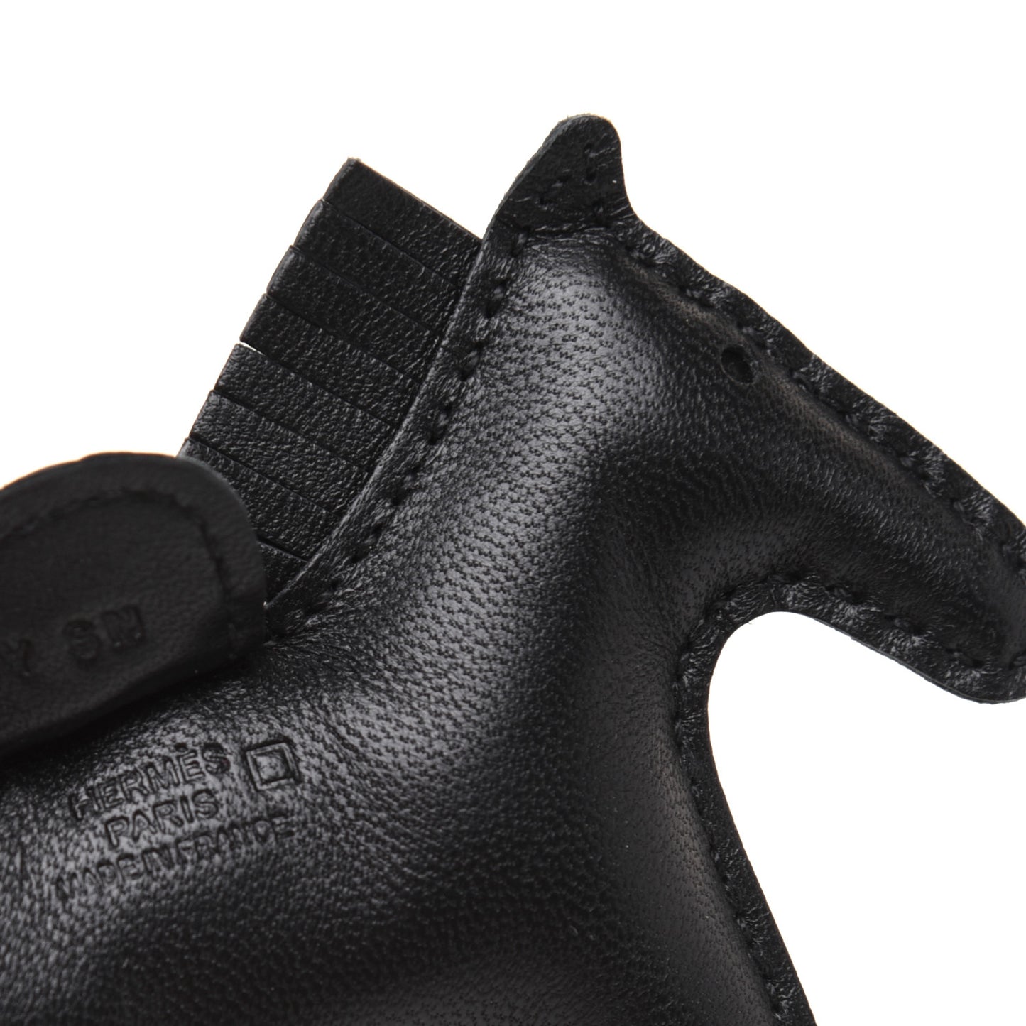 Milo Lambskin Matte Alligator Touch Grigri Rodeo Horse Bag Charm PM So Black