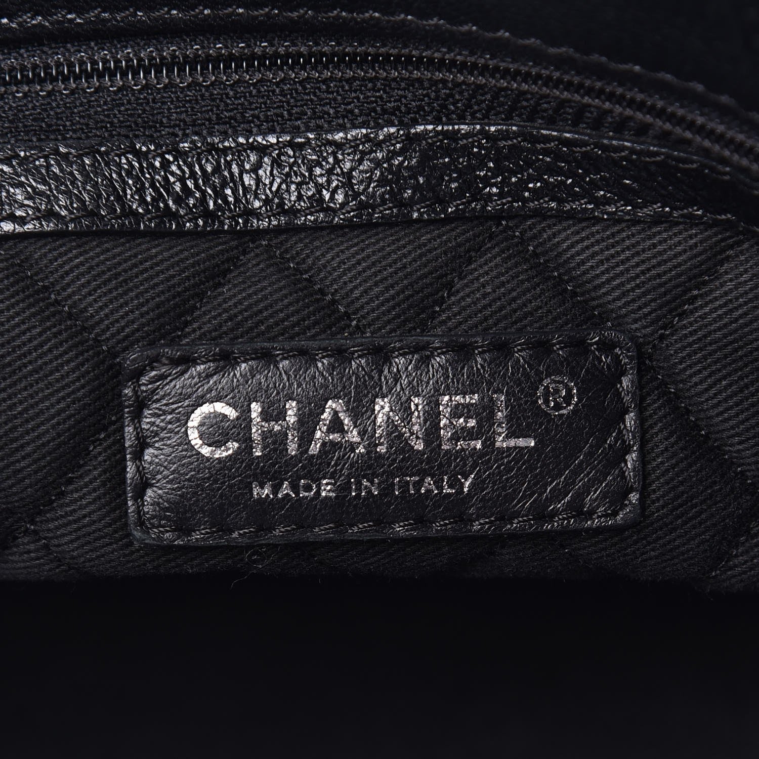 Chanel Goatskin Perforated Large CC Tote Black 7 of 17