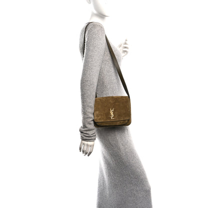 Saint Laurent Suede Besace Niki Satchel New Barley 2 of 10