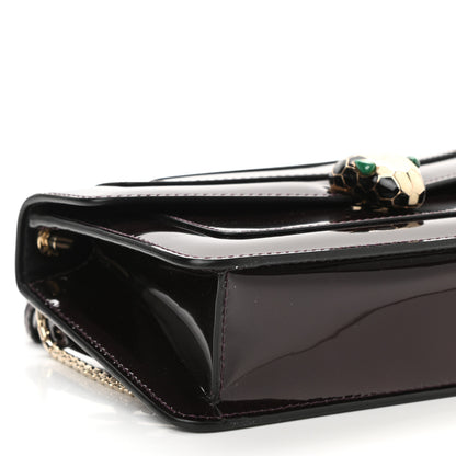 Bulgari Metallic Calfskin Serpenti Forever Shoulder Bag Plum 9 of 10