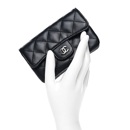 Chanel Lambskin Quilted Zip Card Holder Black 2 of 10