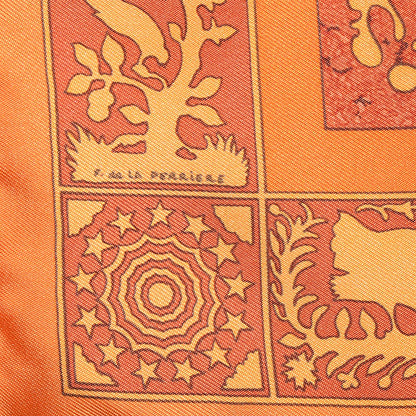 Hermes Silk Early America Pocket Square Scarf 4 of 7