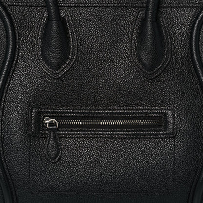 Celine Drummed Calfskin Mini Luggage Black 7 of 13