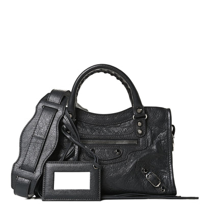 Balenciaga Agneau Classic Silver Hardware Mini City Gris Fossile 1 of 13