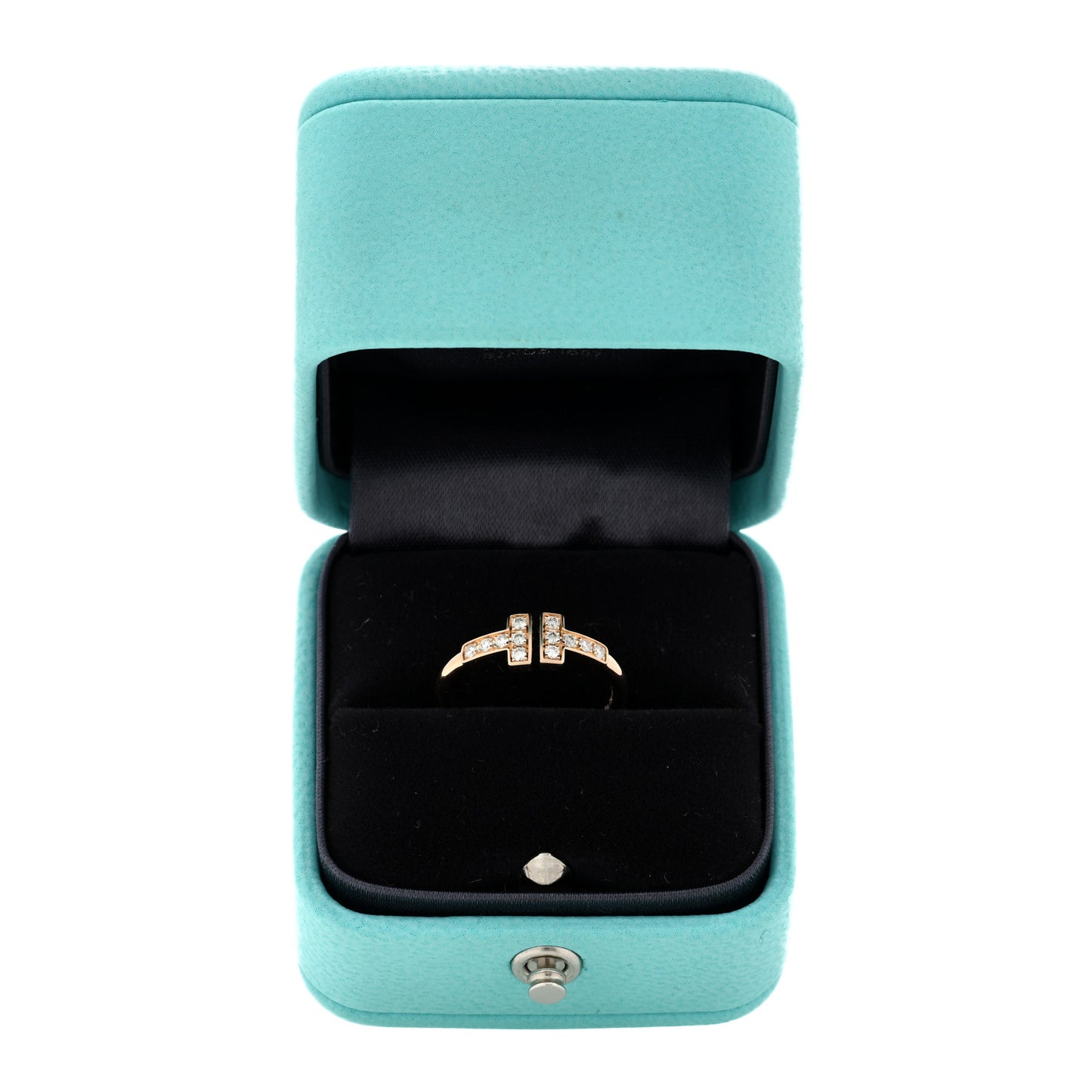 18K Rose Gold Diamond T Wire Ring 47 4