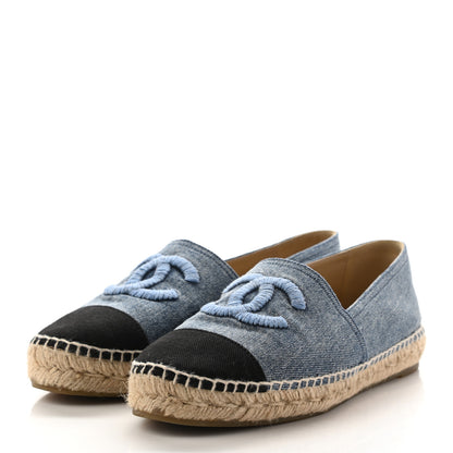 Chanel Denim CC Espadrilles 41 Blue Black 3 of 13