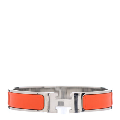 Hermes Enamel Narrow Clic Clac H Bracelet PM Orange 1 of 3