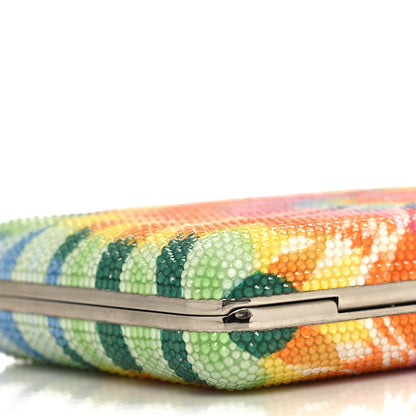 Judith Leiber Swarovski Crystal Slim Slide Jerry Tie Dye Minaudiere Clutch Multicolor 9 of 10