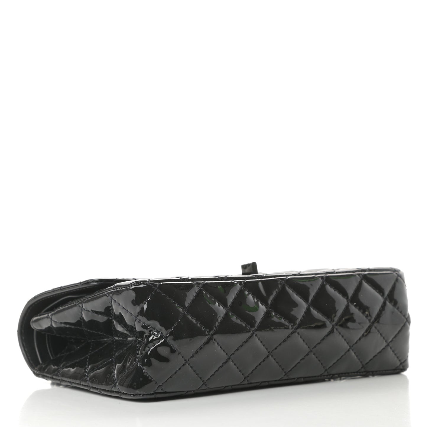 Patent Calfskin Quilted 2.55 Reissue 225 Flap So Black