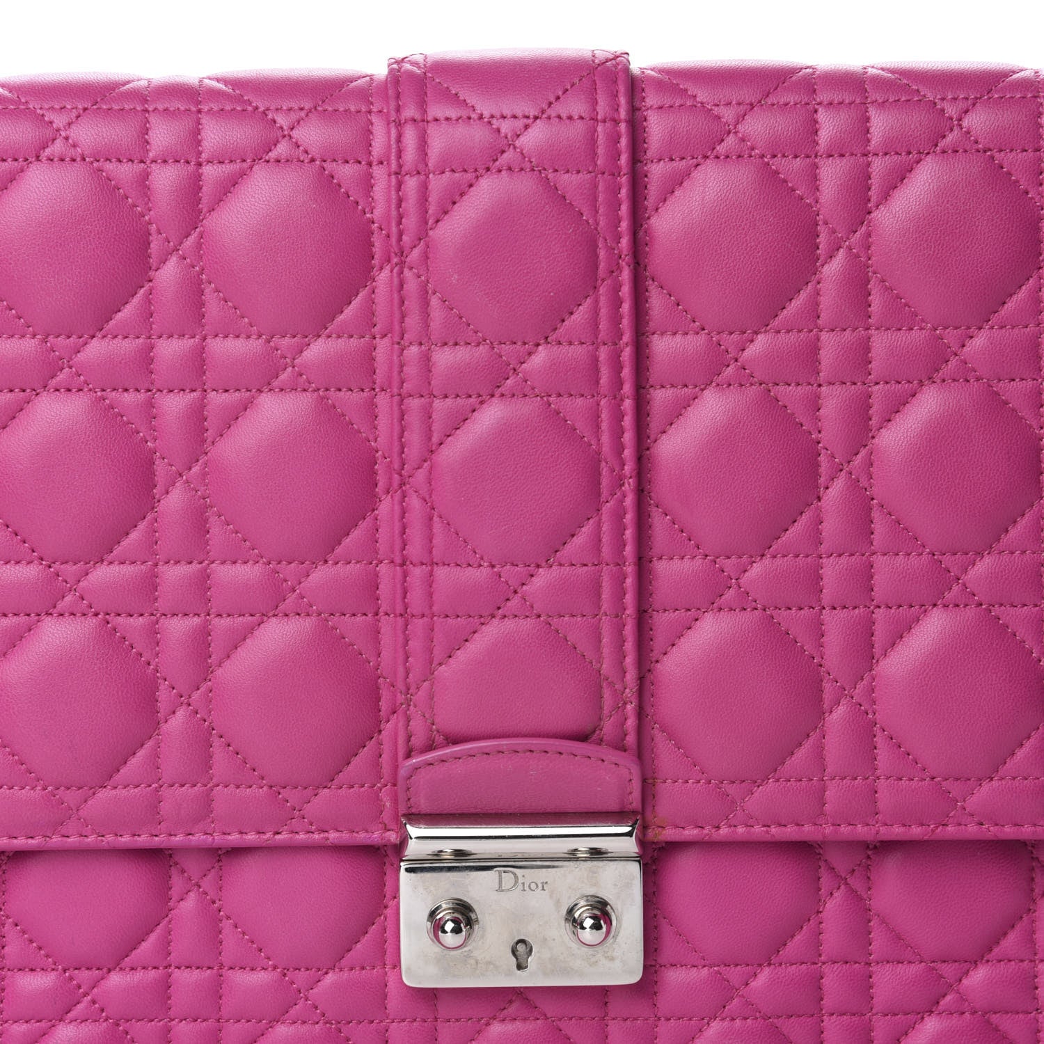 Christian Dior Lambskin Cannage Large Miss Dior Flap Pink 9 of 9