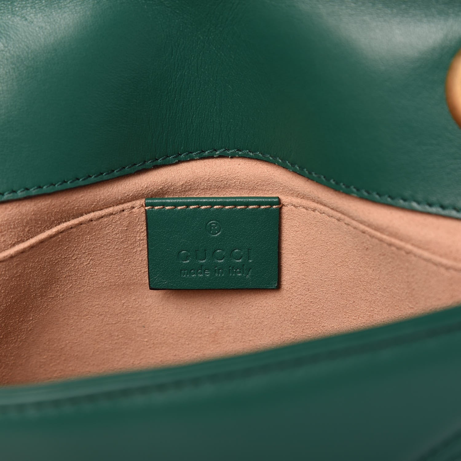 Gucci Calfskin Matelasse Mini GG Marmont Shoulder Bag Emerald Green 8 of 9