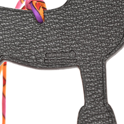Hermes Chevre Mysore Togo Petit H Bag Charm Horse GM Plomb 3 of 4