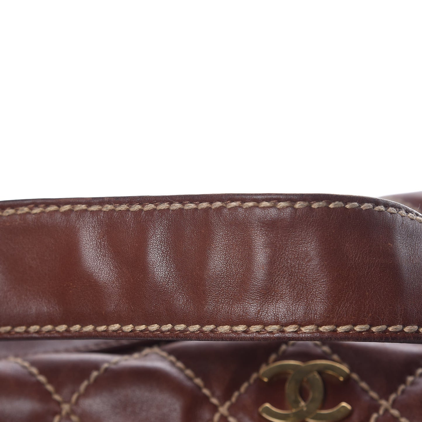 Calfskin Quilted Surpique Hobo Brown