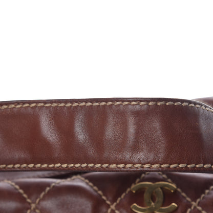 Chanel Calfskin Quilted Surpique Hobo Brown 8 of 21