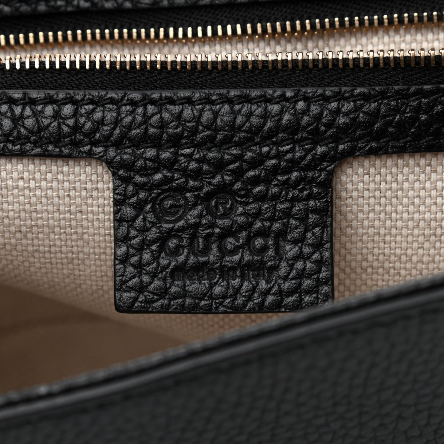 Pebbled Calfskin Medium Soho Flap Crossbody Black
