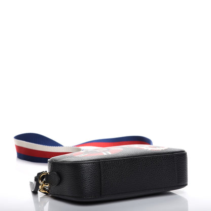 Gucci Grained Calfskin Sylvie Web Kingsnake Small Camera Bag Black Multicolor 4 of 7