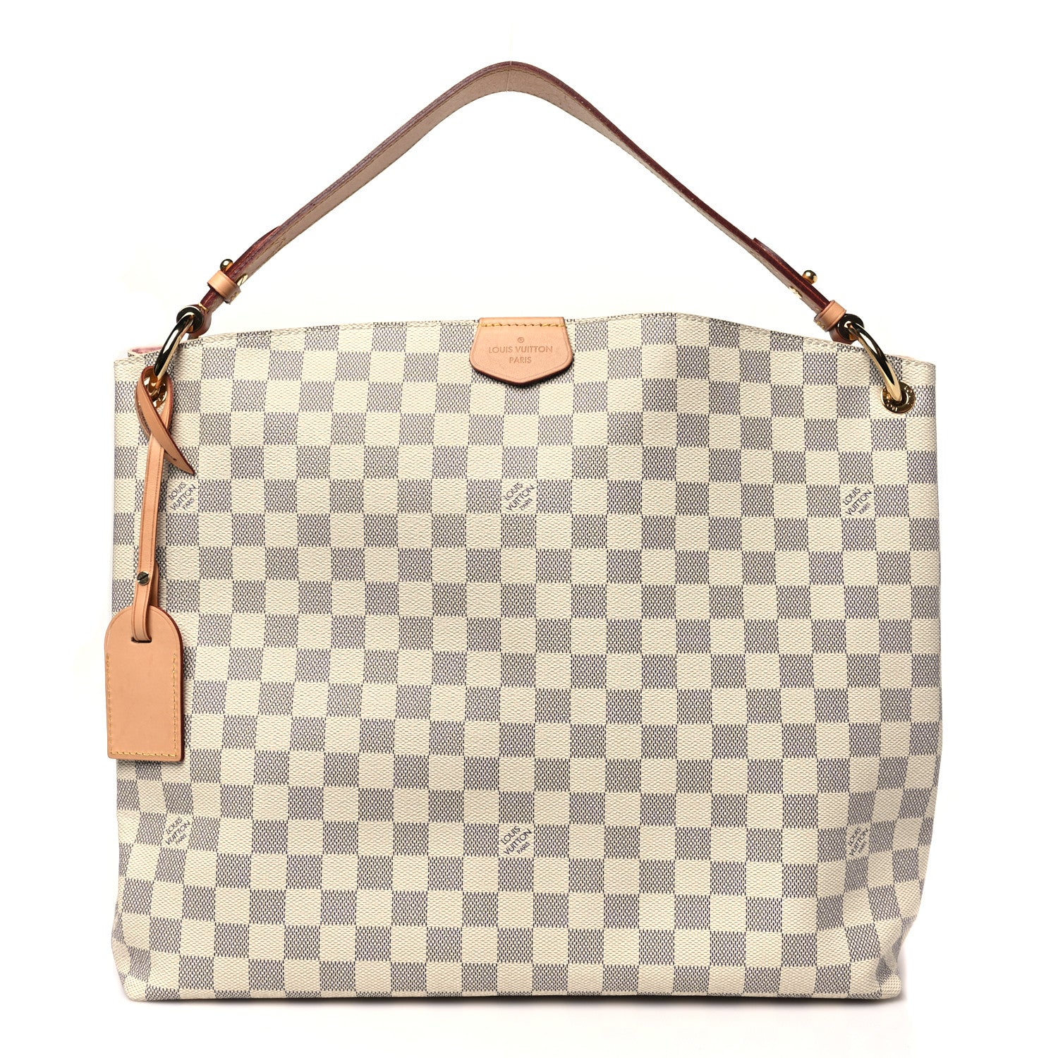 Louis Vuitton Damier Azur Graceful MM Rose Ballerine 1 of 12