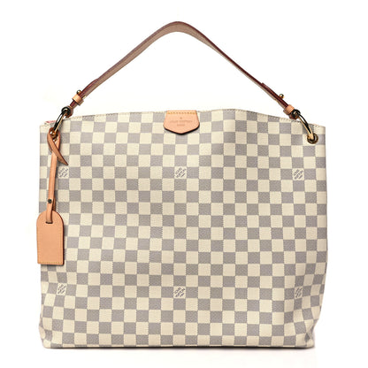 Louis Vuitton Damier Azur Graceful MM Rose Ballerine 1 of 12