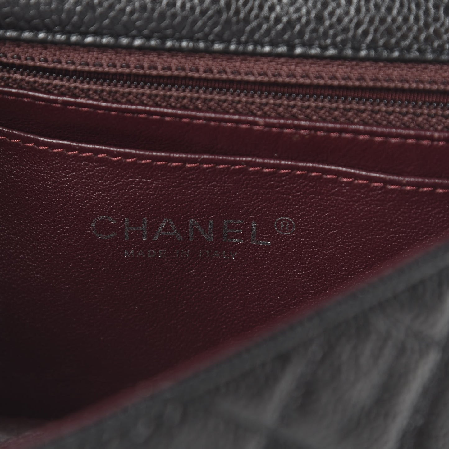 Caviar Quilted Mini Rectangular Flap Black