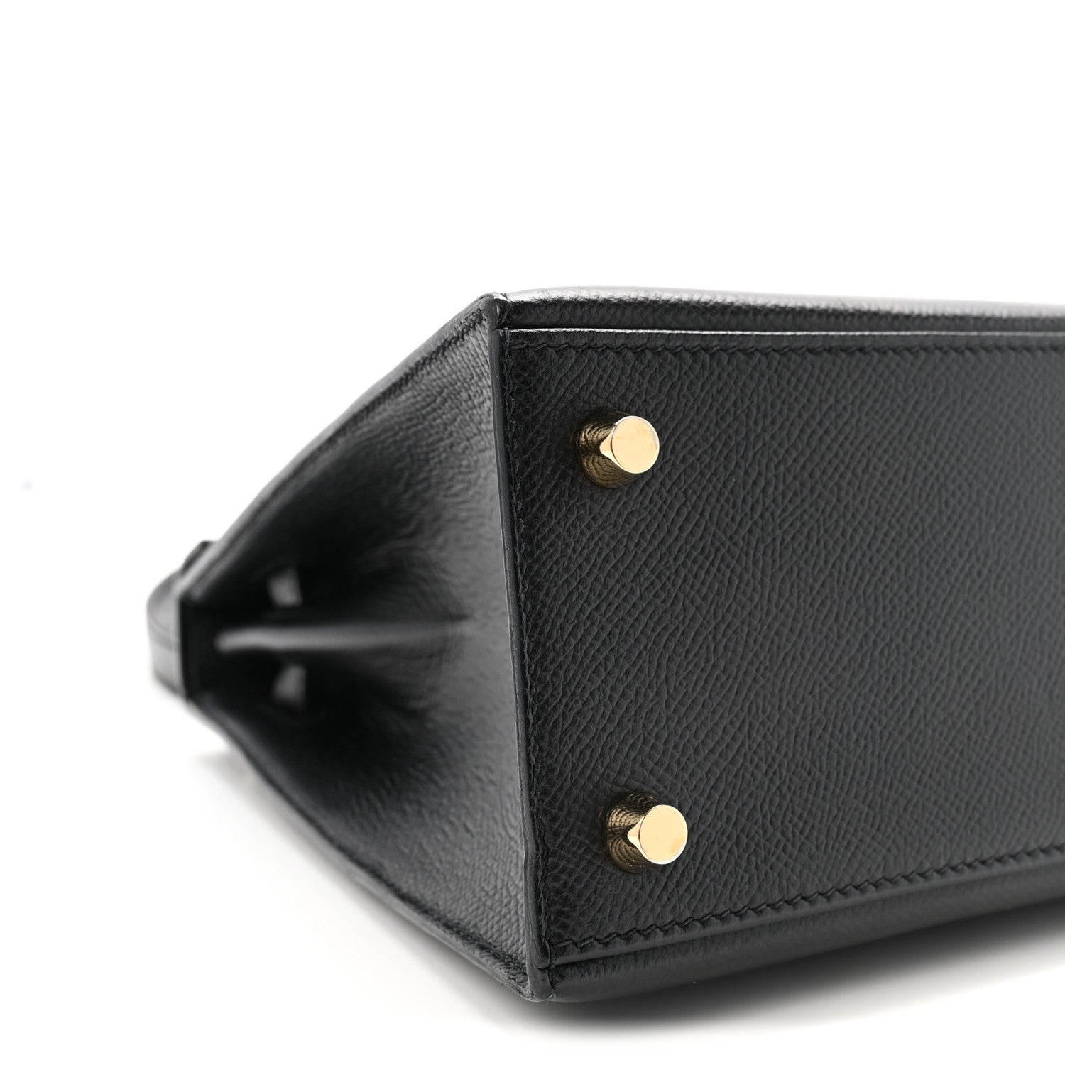 Hermes Epsom Horseshoe Kelly Sellier 25 Black Bleu Electrique 8 of 9