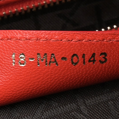 Christian Dior Lambskin Cannage Large Lady Dior Orange 7 of 13
