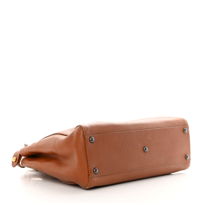 Fendi Vitello Suede Medium Peekaboo Iconic Satchel Cuoio Rame Moro 4 of 20