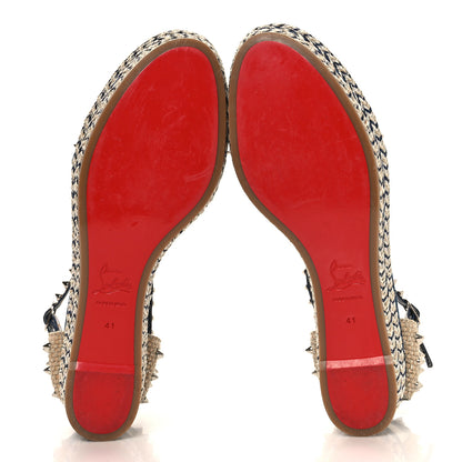 Christian Louboutin Miss Denim Madmonica 60 Platform Sandals 41 Lin Denim 6 of 9