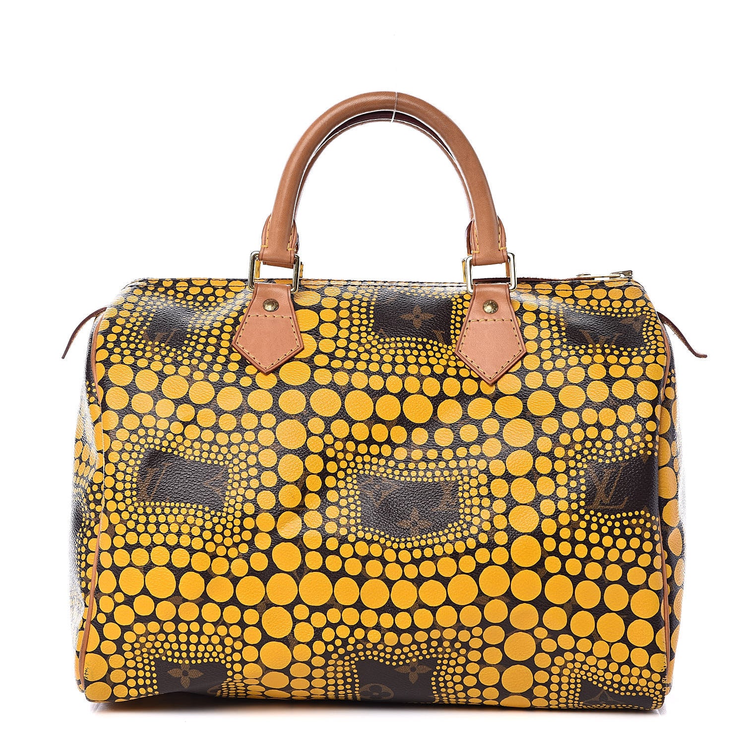Louis Vuitton Monogram Kusama Town Speedy 30 Yellow 1 of 15