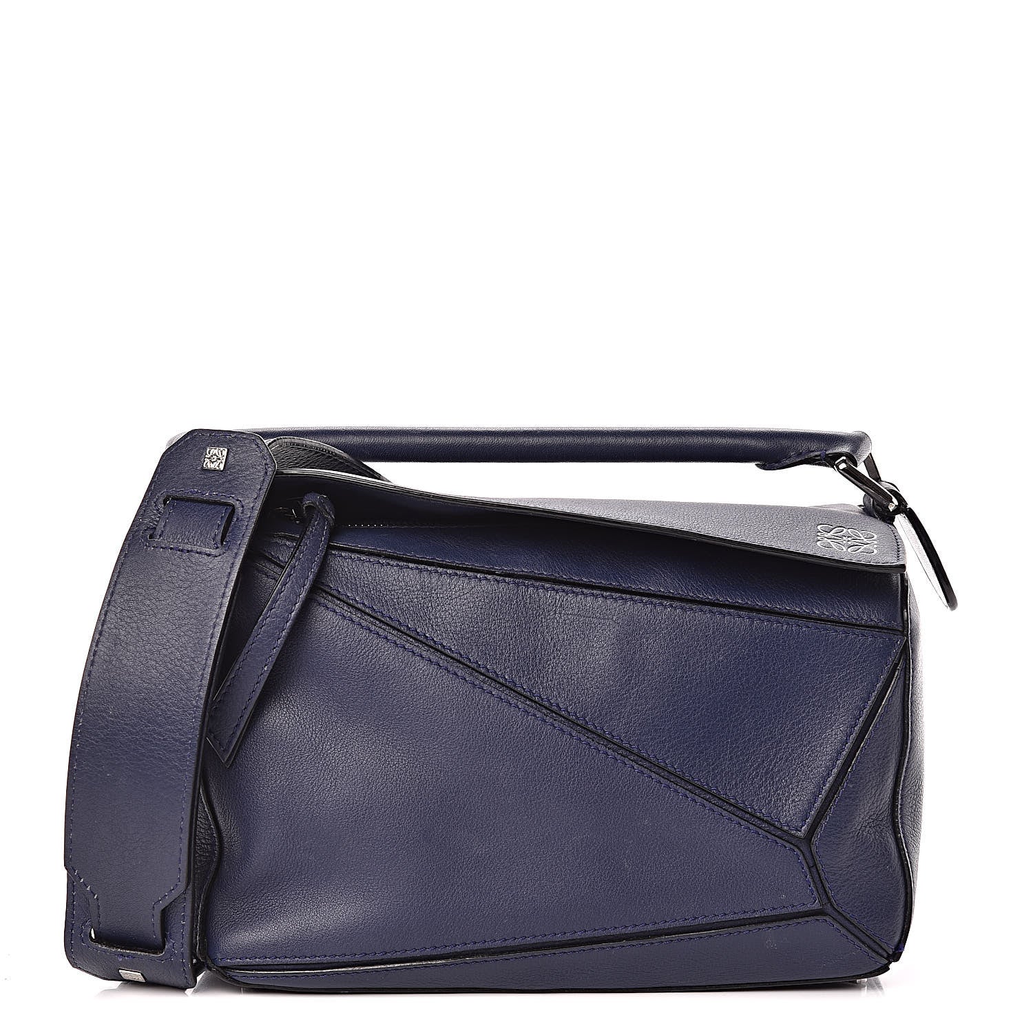 Loewe Calfskin Small Puzzle Bag Navy 1 of 19