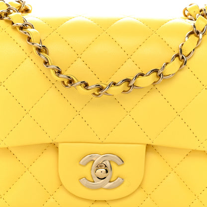 Chanel Lambskin Quilted Mini Square Flap Yellow 8 of 11