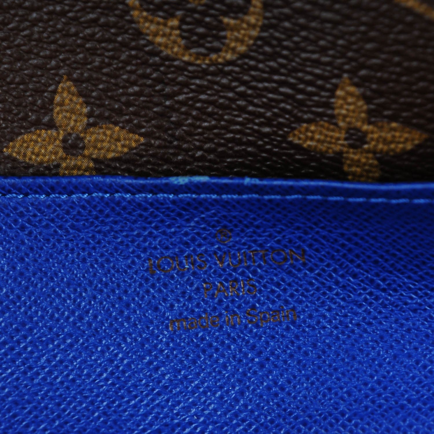 Louis Vuitton Monogram Emilie Wallet Blue 6 of 7