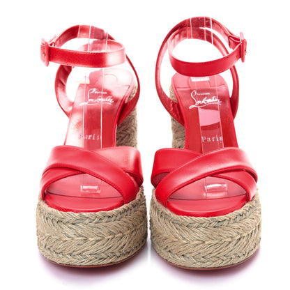 Christian Louboutin Goatskin Super Mariza 130 Espadrille Sandals 39 Ole Natural 2 of 8