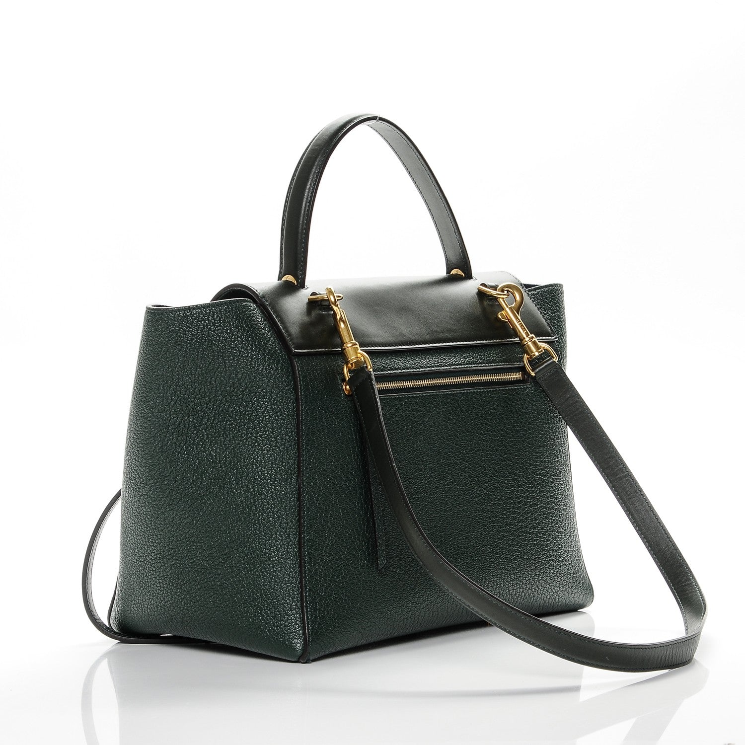 Celine Goatskin Smooth Calfskin Mini Belt Bag Vert Fonce 3 of 7