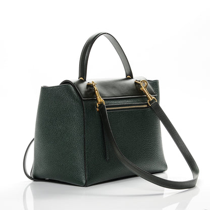 Celine Goatskin Smooth Calfskin Mini Belt Bag Vert Fonce 3 of 7