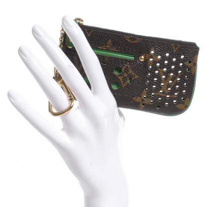 Louis Vuitton Monogram Perforated Key Pouch Green 2 of 7