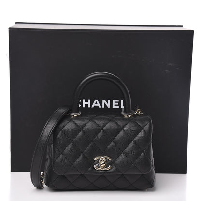 Chanel Caviar Quilted Extra Mini Coco Handle Flap Black 11 of 11