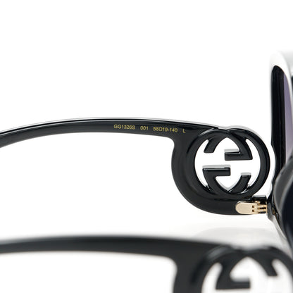 Gucci Acetate Rectangle Frame Sunglasses GG1326S Black 5 of 8