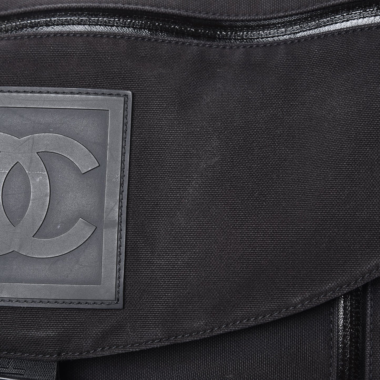 Canvas Nylon Sport Messenger Black