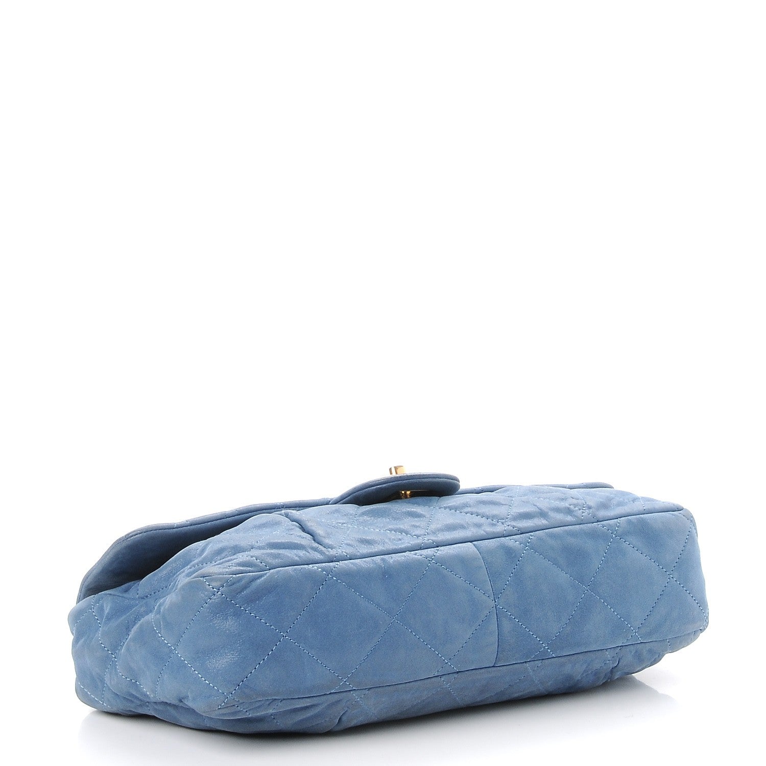 Chanel Iridescent Calfskin Large Chic Quilt Flap Blue 4 of 8