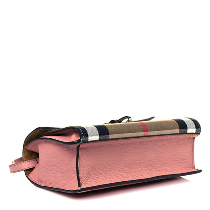 Burberry Derby Calfskin House Check Small Macken Crossbody Bag Dusty Rose 4 of 9
